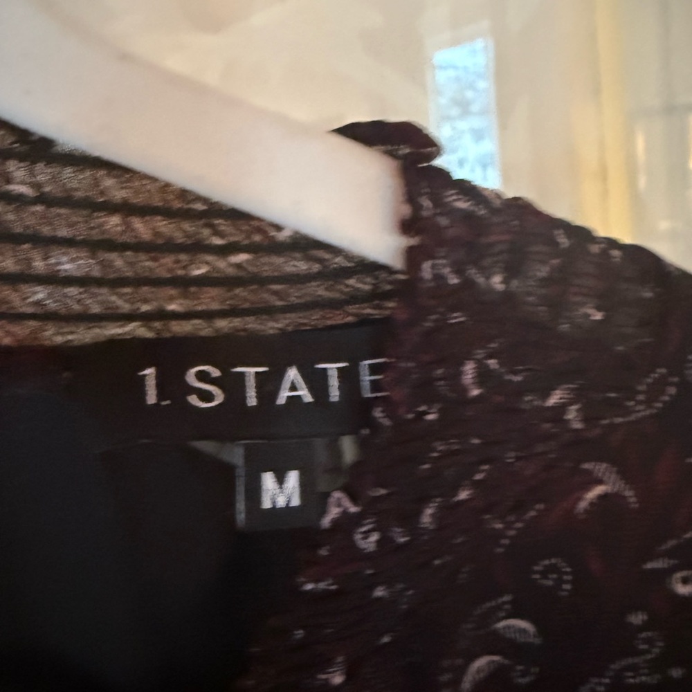 1. State Black red/ pink floral dress